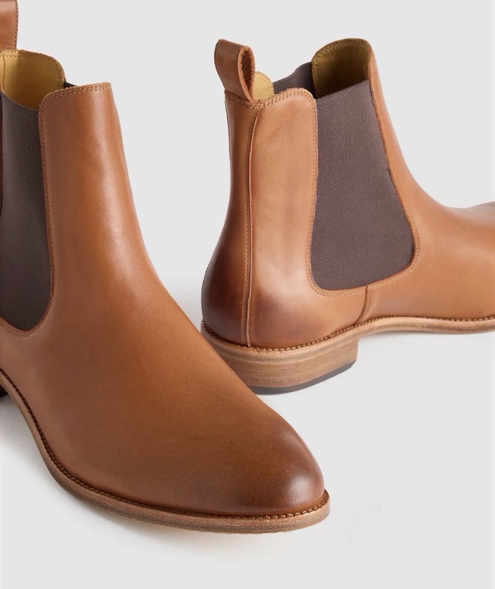 Quince Essential Leather Dress Chelsea Boot •Men 11.5• Chestnut Brown Boots $150